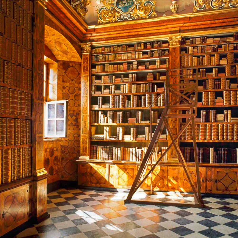 Bibliothek im Kloster Jasna Góra, Tschenstochau, Polen
