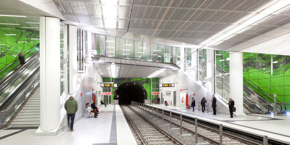Rheinbahn Düsseldorf,  Haltestelle Graf-Adolf-Platz, Architektur netzwerkarchitekten